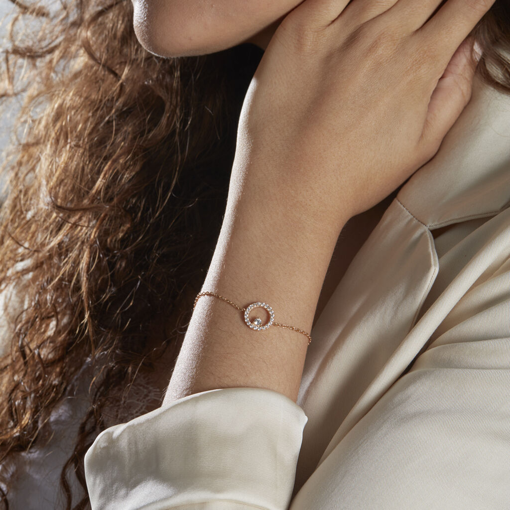 Bracelet Lila Plaqué Or Jaune Oxyde De Zirconium