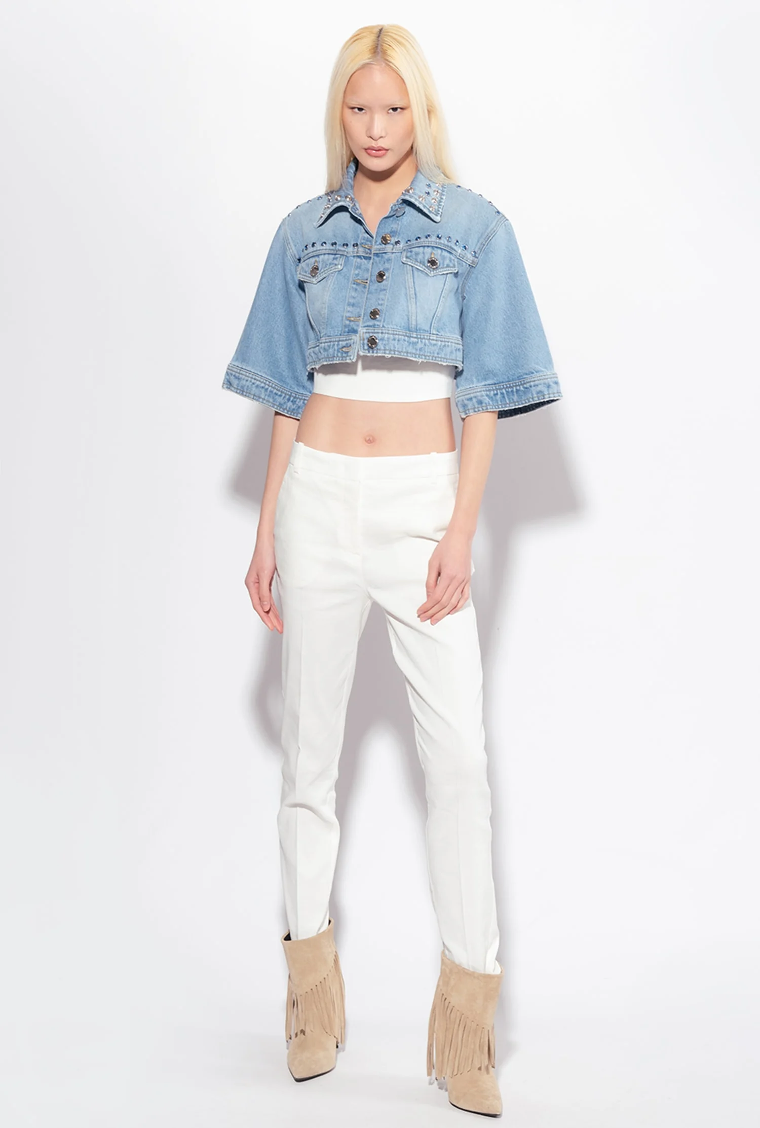 Pantalon cigarette | Blanc