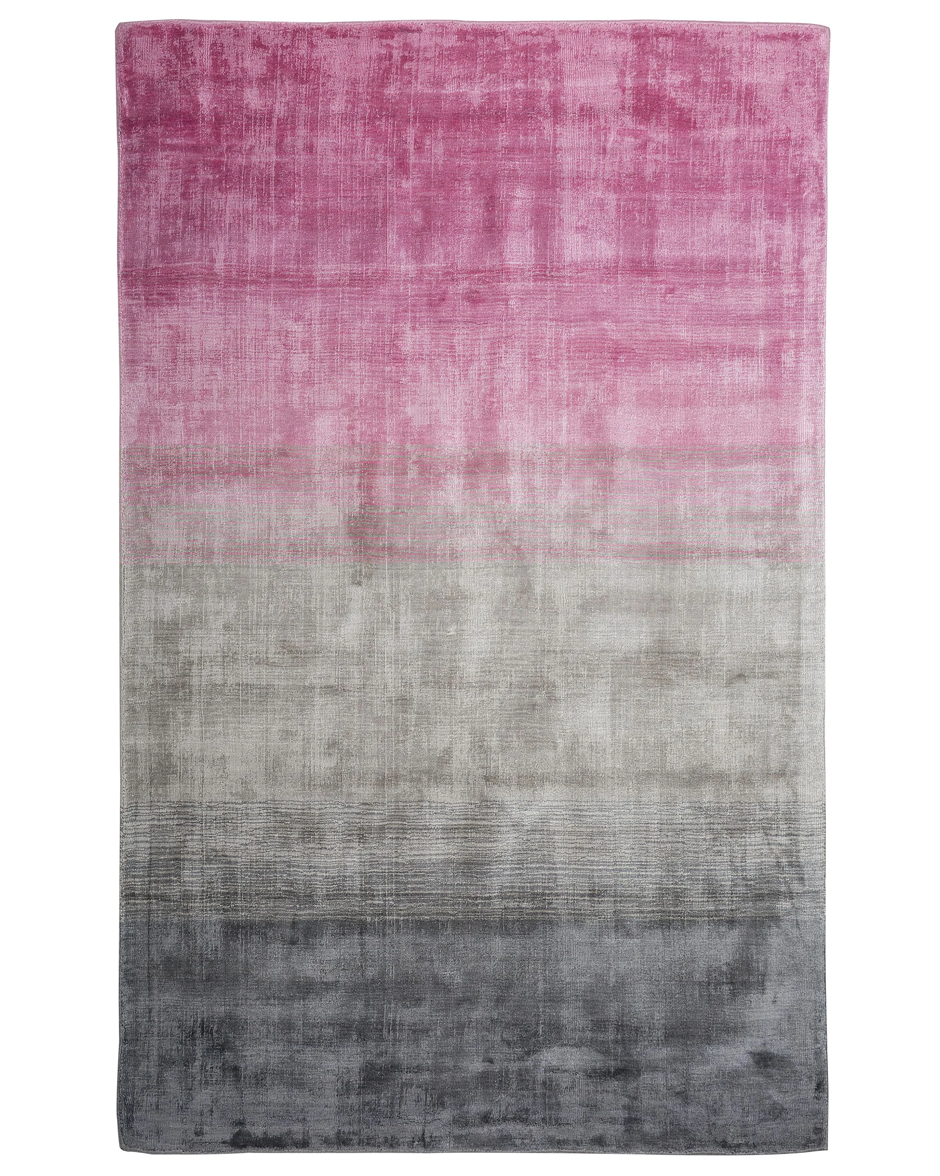 Vloerkleed ERCIS Roze 140 x 200 cm Viscose