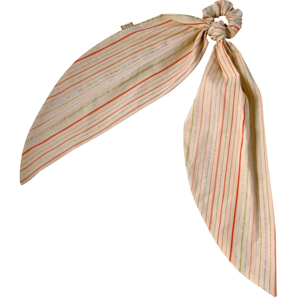 Foulchie Rayé Rose Argent