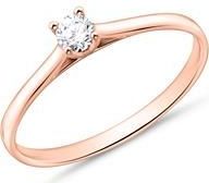 14k rosegouden solitaire ring met Diamant