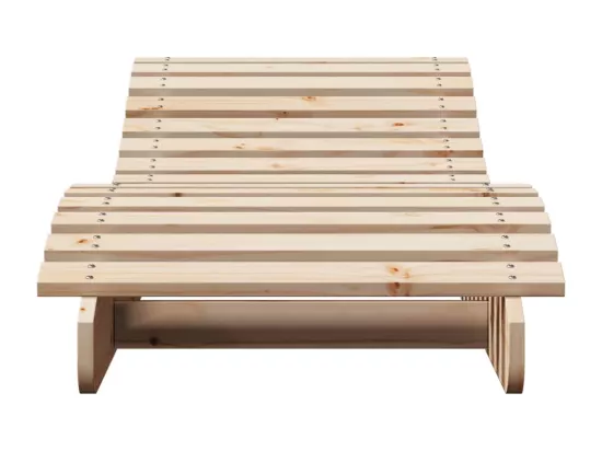 Chaise longue 205x60x31,5 cm bois massif de pin