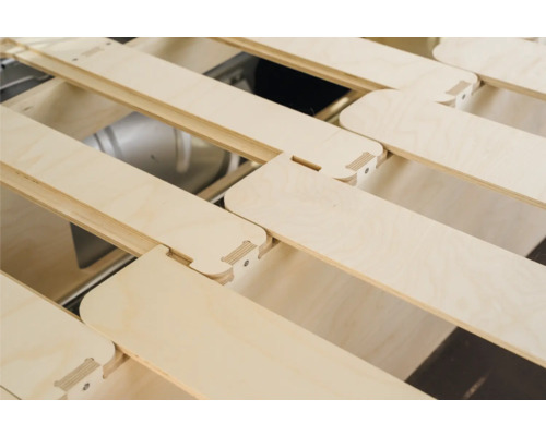 Buildify Campingbox Grace bedsysteem, links in de lengterichting, voor VW T5/T6, 1800x1165x406 (LxBxH) (zonder montage- en bevestigingsmateriaal)