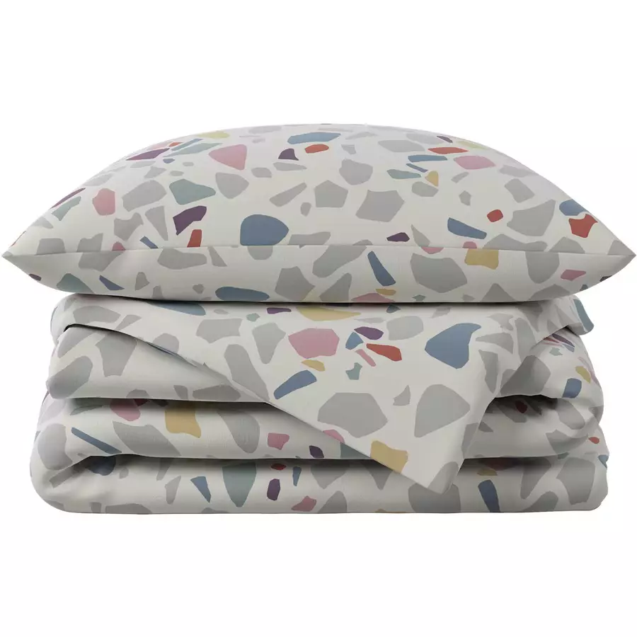 hibboux® Bettwäsche-Set Terrazzo Sand
