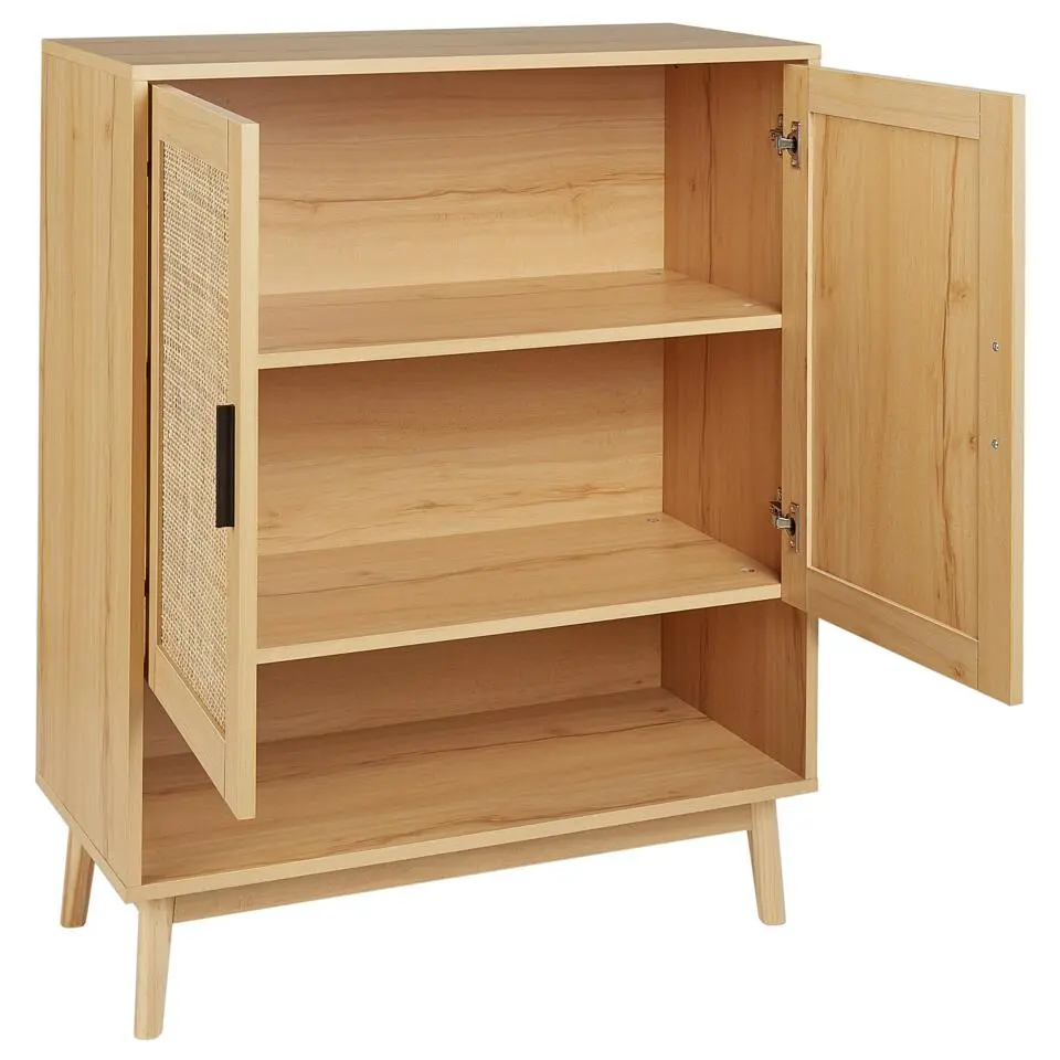 PEROTE - Dressoir - Lichte houtkleur - Rotan