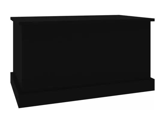 Boîte de rangement noir 70x40x38 cm bois d'ingénierie