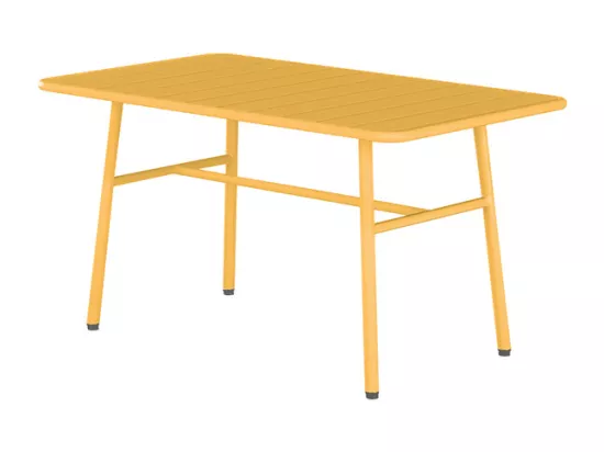 Table basse de jardin en métal - Jaune moutarde - MIRMANDE de MYLIA