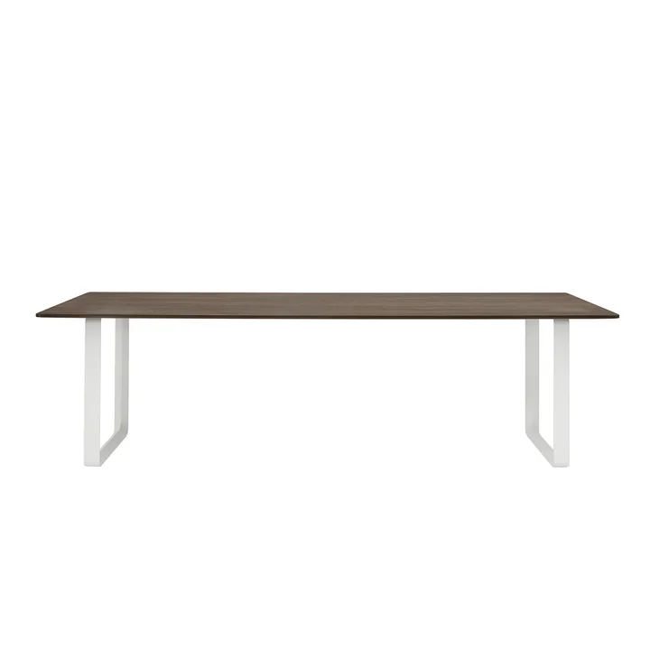 Muuto - 70/70 Esstisch, 255 x 108 cm, Eiche geräuchert / weiss