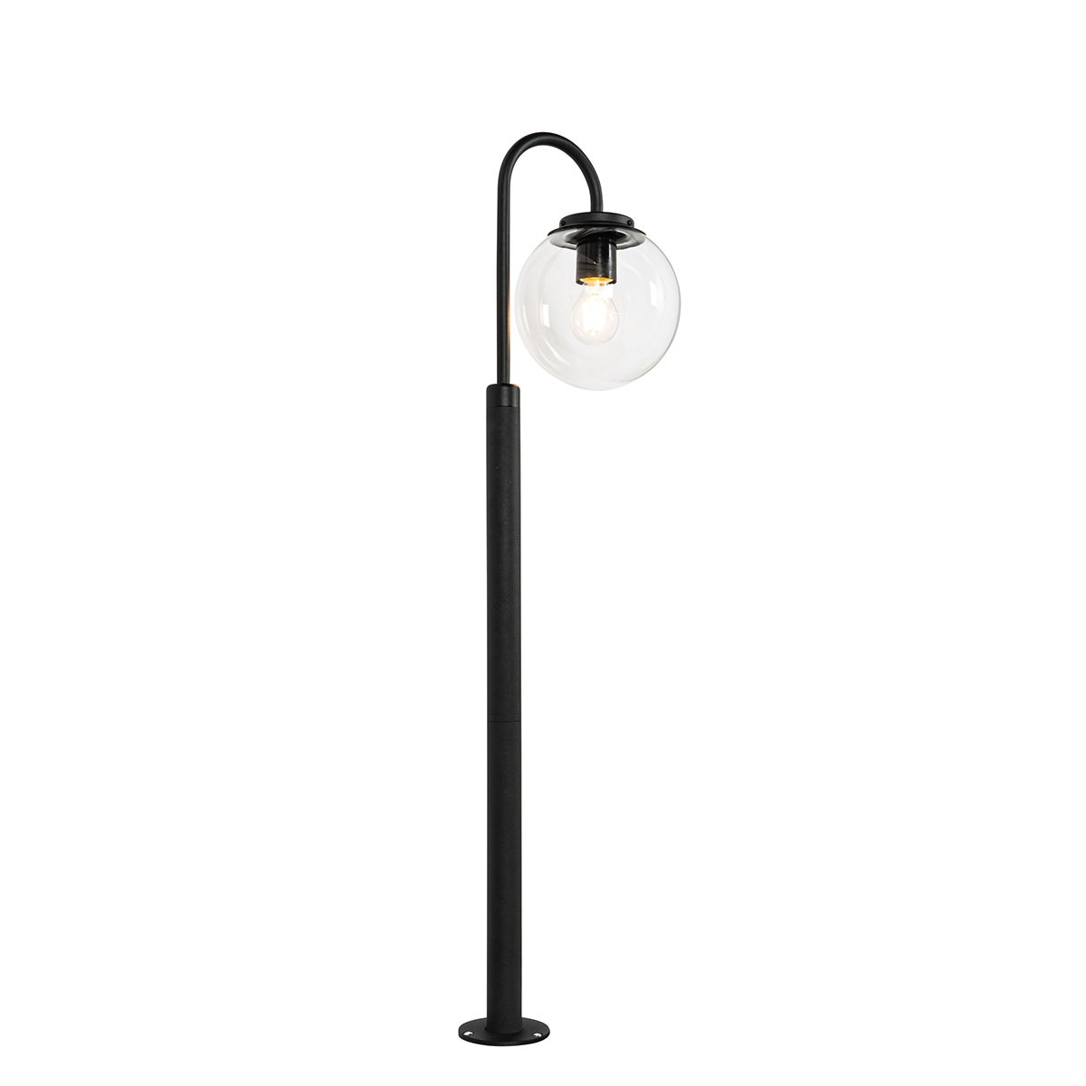Moderne lantaarn zwart met helder glas 100 cm IP44 - Sfera