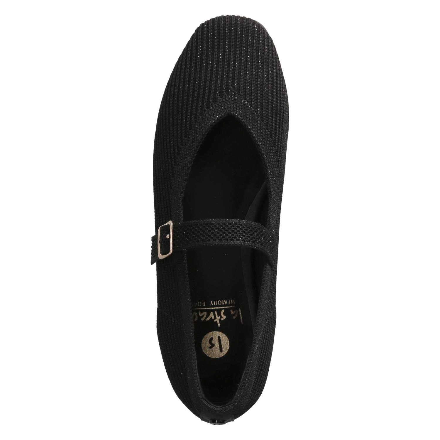 La Strada Ballerinas - black/silver