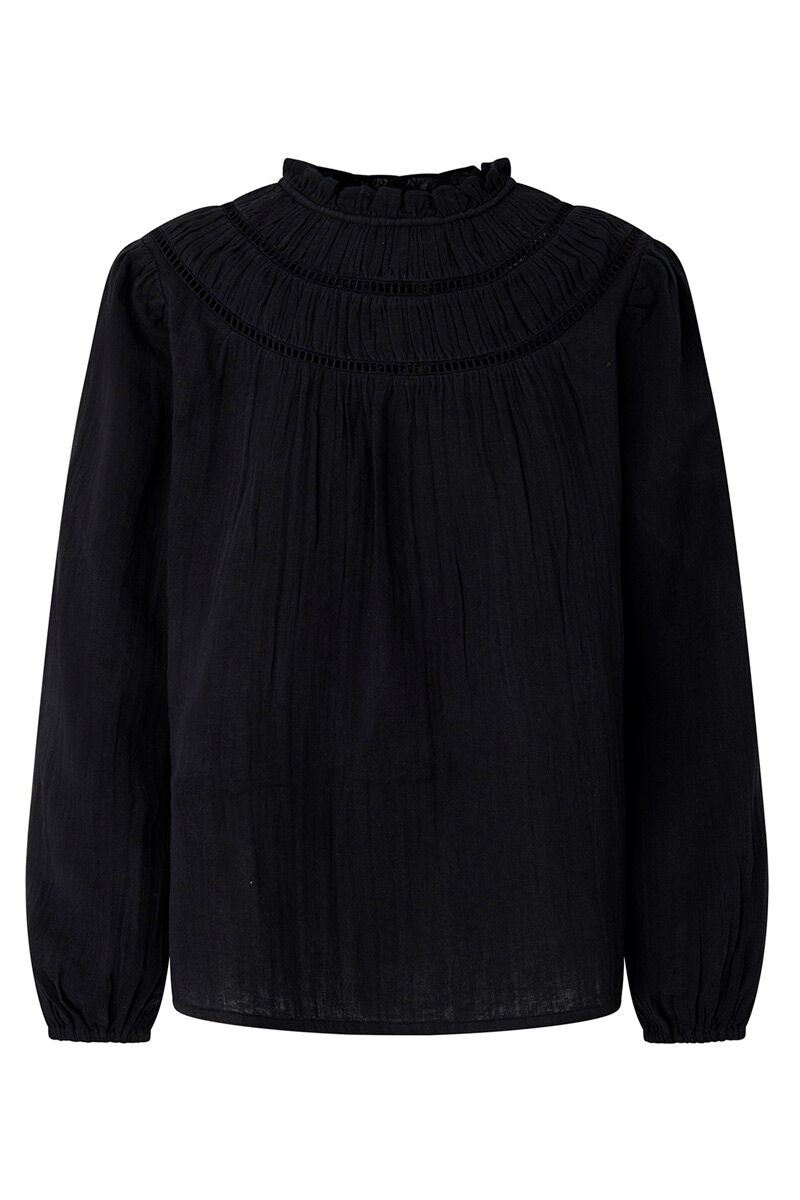 Blusa de manga comprida - Preta