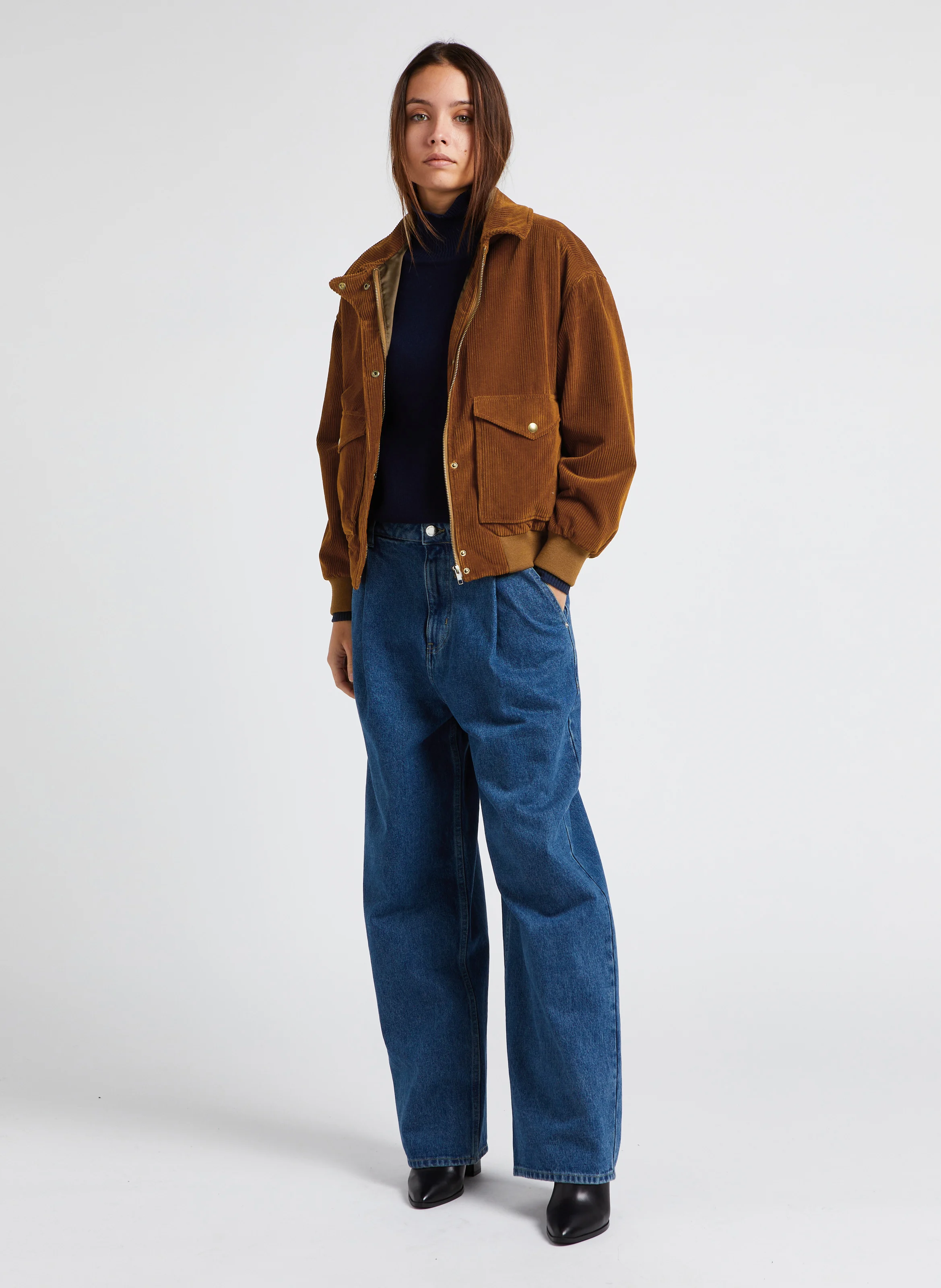 WILDEN - Jean large taille haute en coton | Bleu