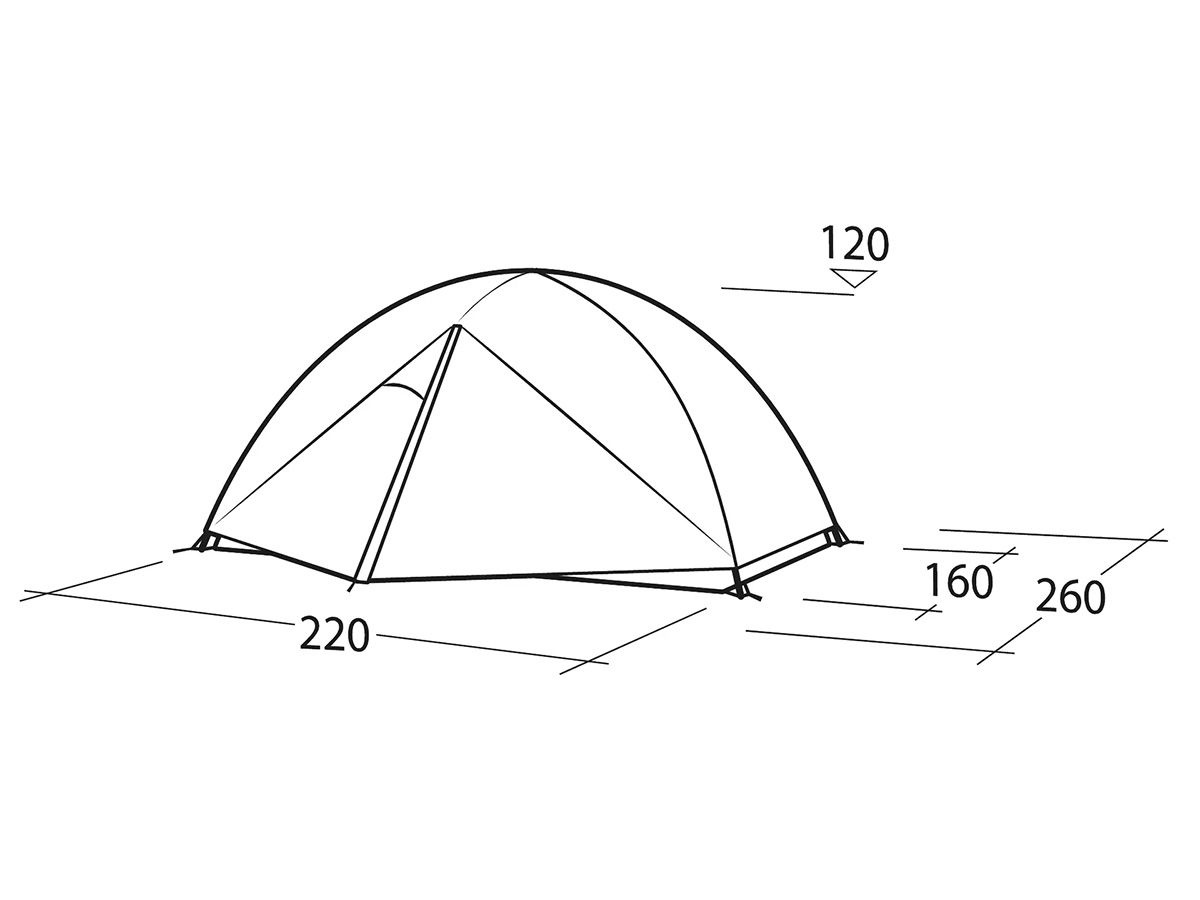 Robens Aster 3 Pro koepeltent - Green