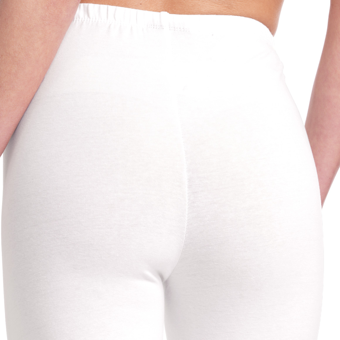 Famy 2 Damen 3/4-Leggings unifarben weiss / schwarz