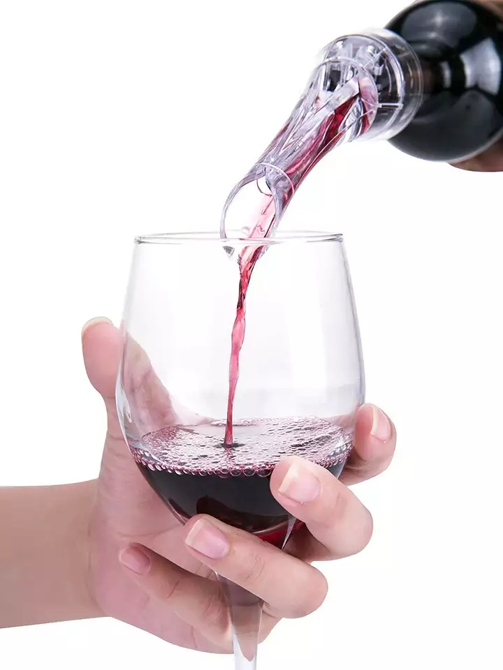 2in1 Wein Dekanter Aufsatz und Drop Stop Ausguss - Transparent