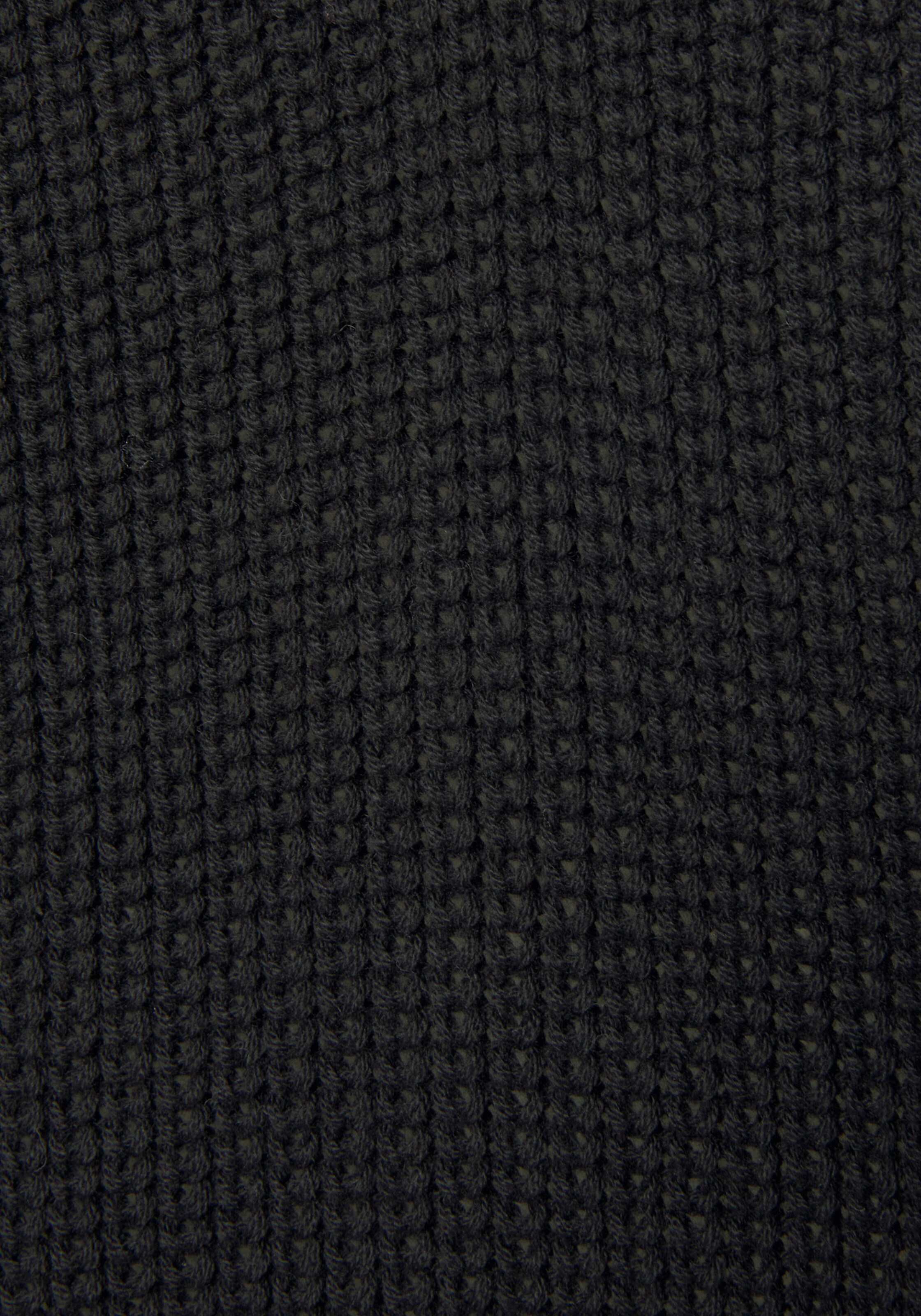 LASCANA V-Ausschnitt-Pullover in schwarz