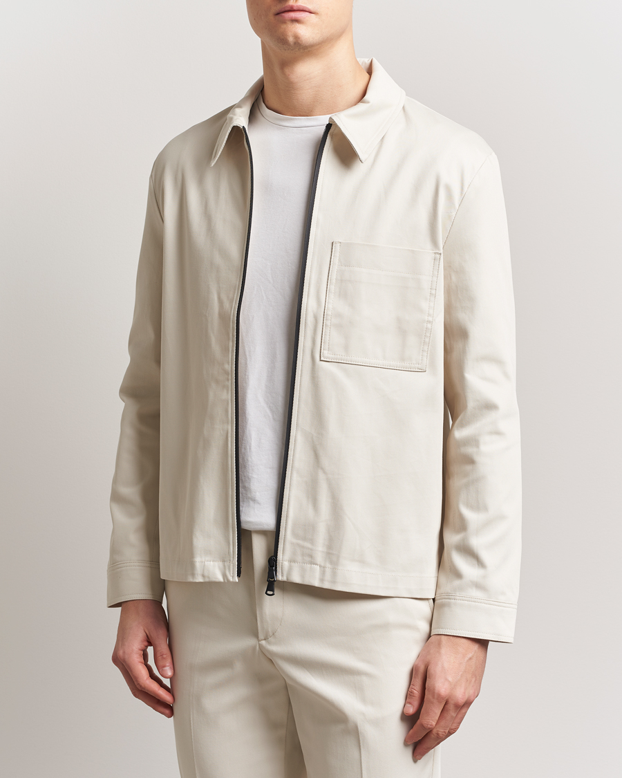 J.Lindeberg Julius Cotton Twill Overshirt Moonbeam