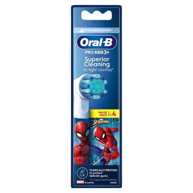 Oral-B Pro Kids Disney Spiderman Opzetborstels 4 Stuks