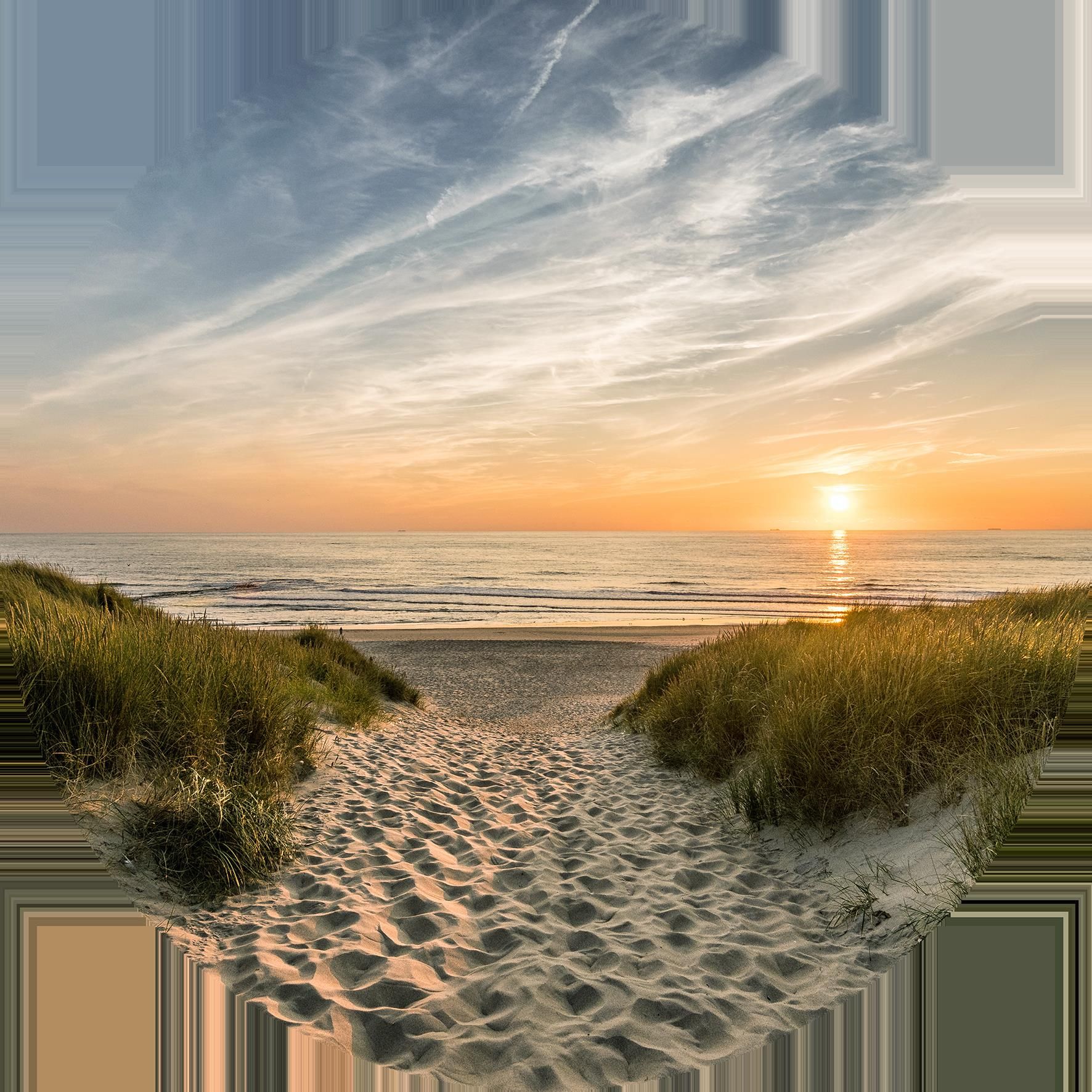 Glasbild WEG ZUM STRAND