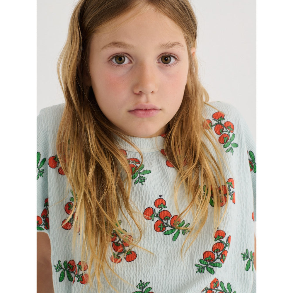 Køb Bobo Choses Light Blue Juicy Tomatoes All Over Cropped T-Shirt