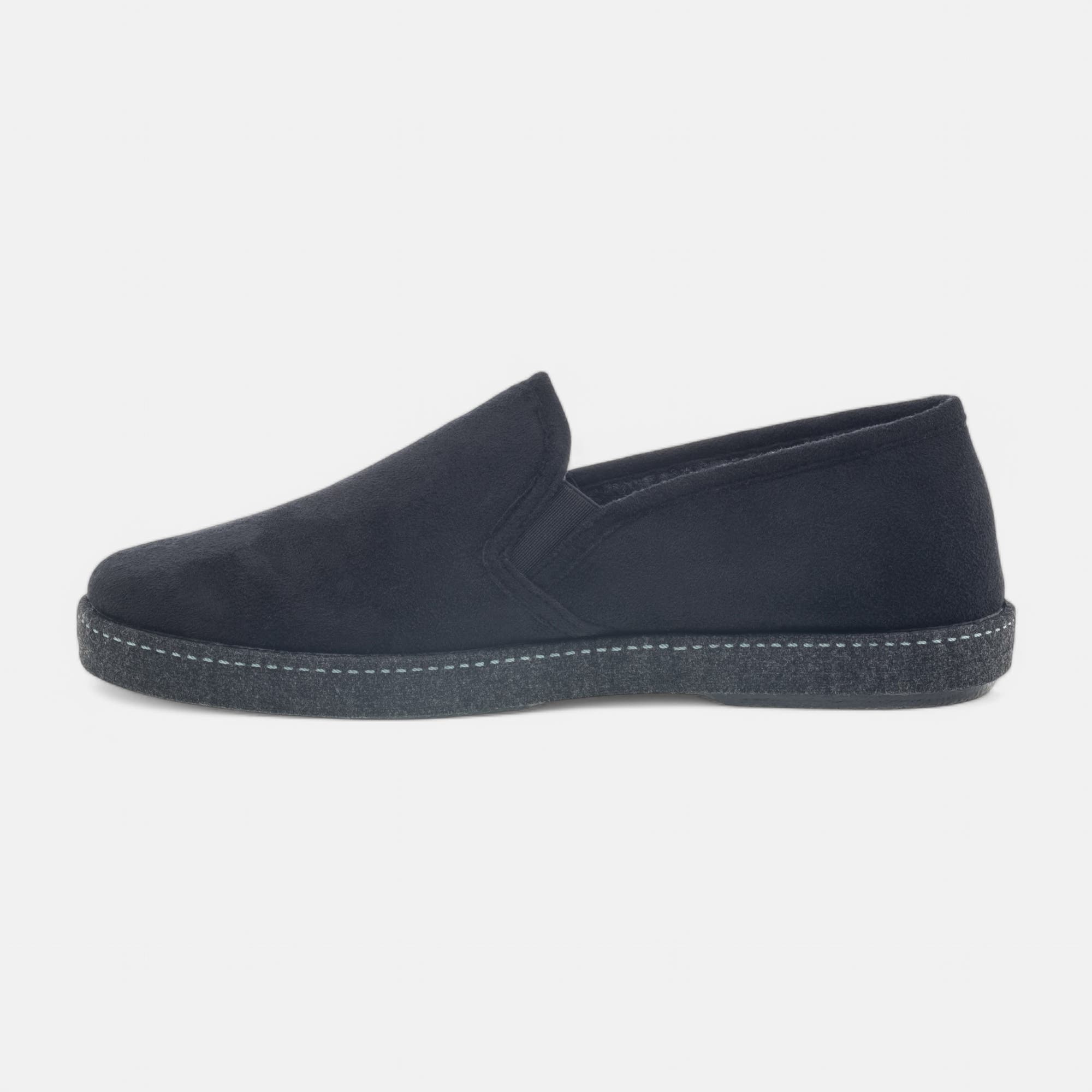 Pantoufles peluche Homme noir