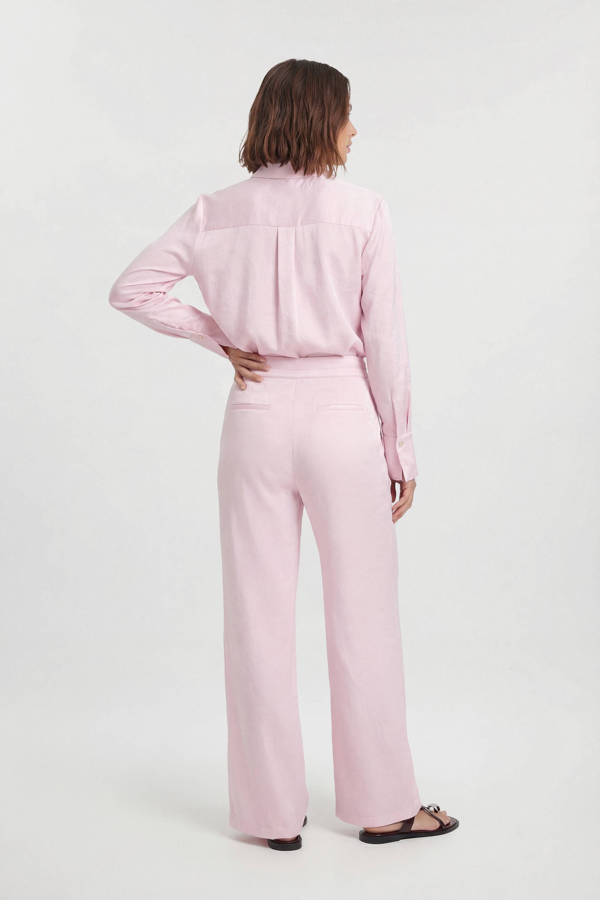 KarenMillen Pantalon Ample En Satin Martelé Tissé