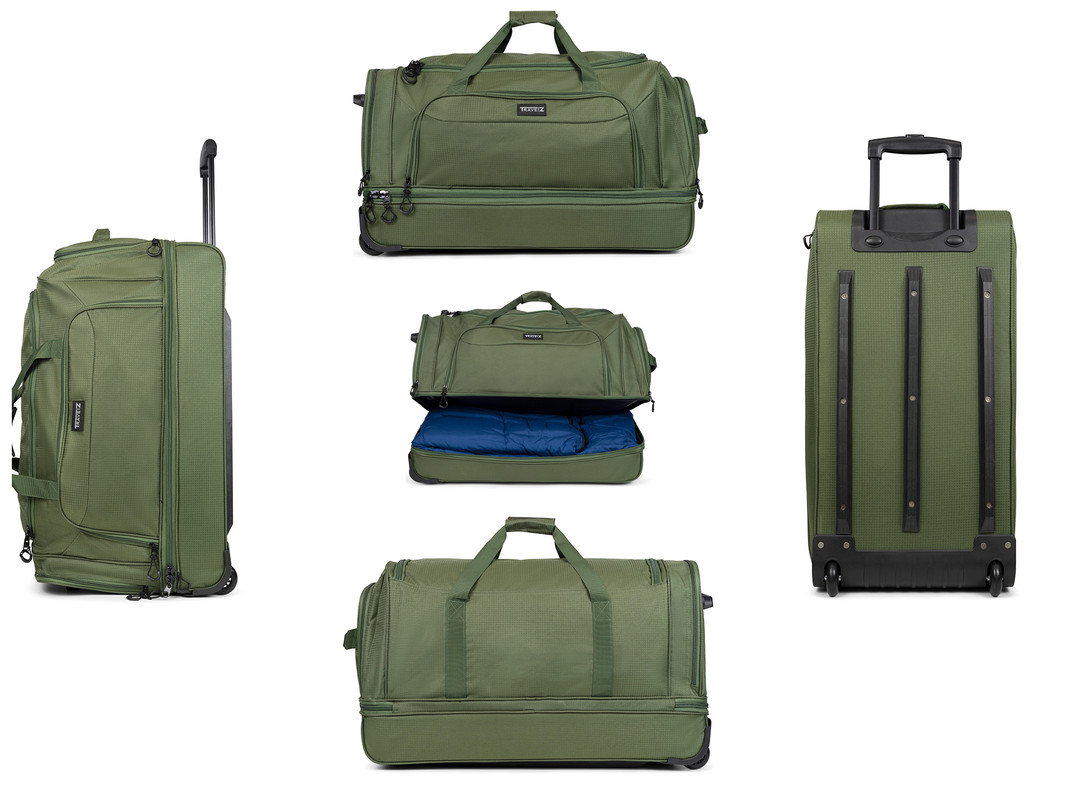 TravelZ 96 liter wieltas - Green