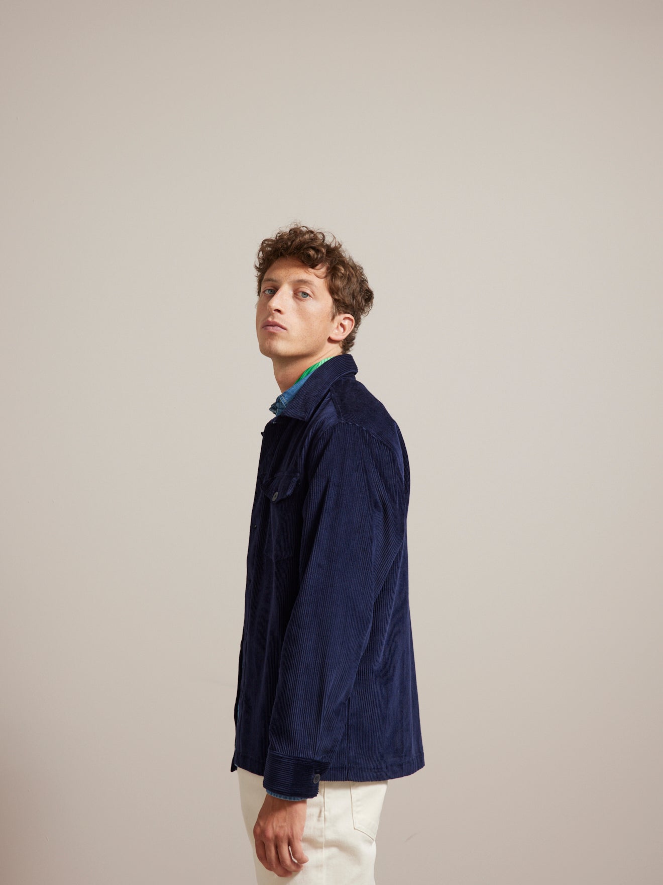 Chemise velours côtelé homme