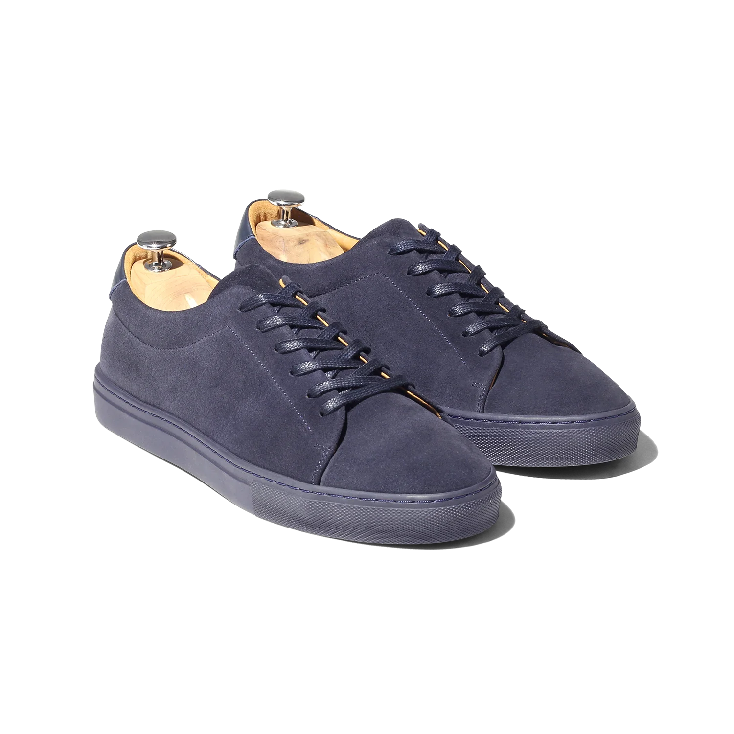 Kooper-Sneakers / Basket en velours marine