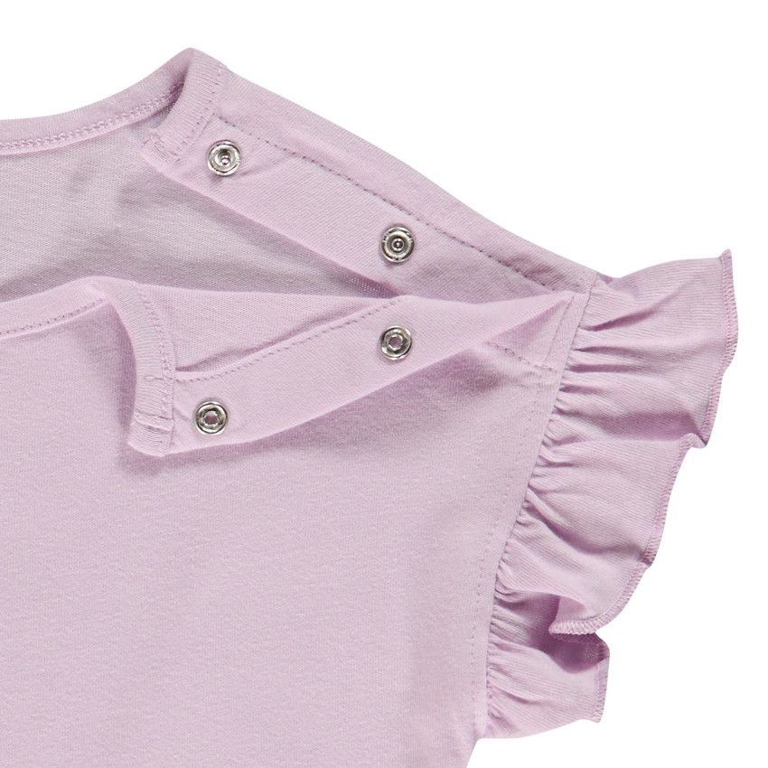 T-shirt manches courtes en jersey print Mickey Disney pour bébé fille - Lilas