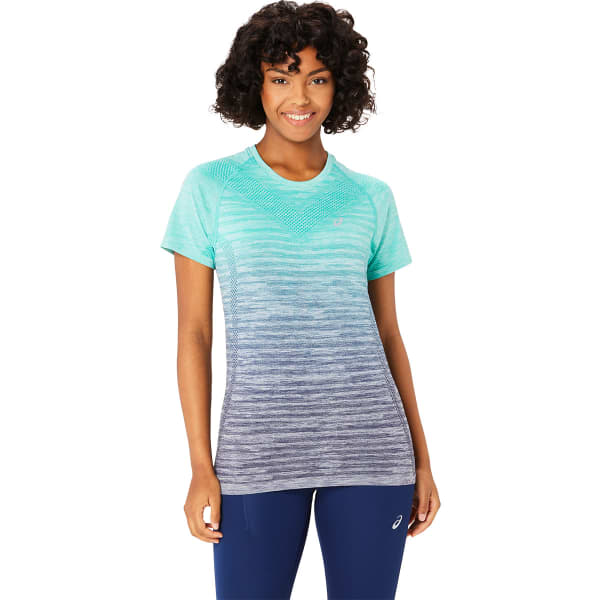 T-shirt running ASICS SEAMLESS SS TOP W AURORA GREEN/BLUE EXPANSE