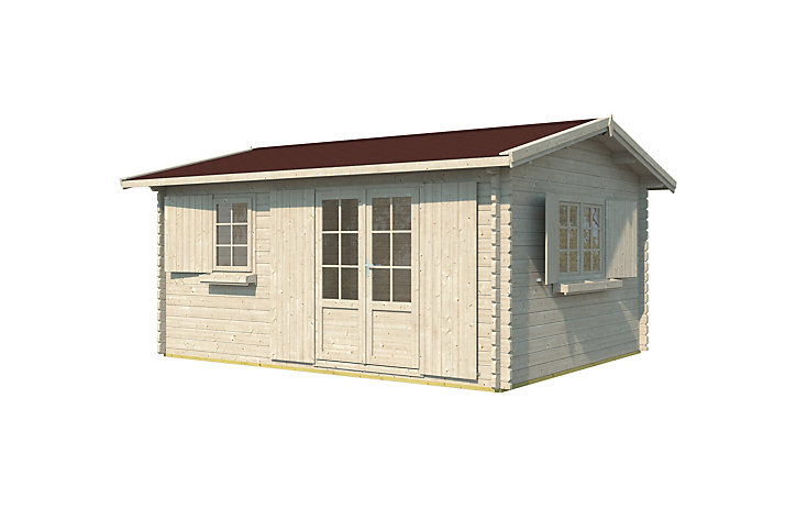 Abri de jardin ELISTA en bois massif ep 34 mm Forest style surface extérieure 23.6 m²