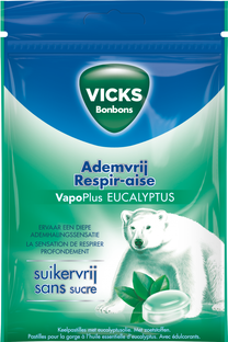 Vicks Ademvrij Eucalyptus Suikervrij 72GR