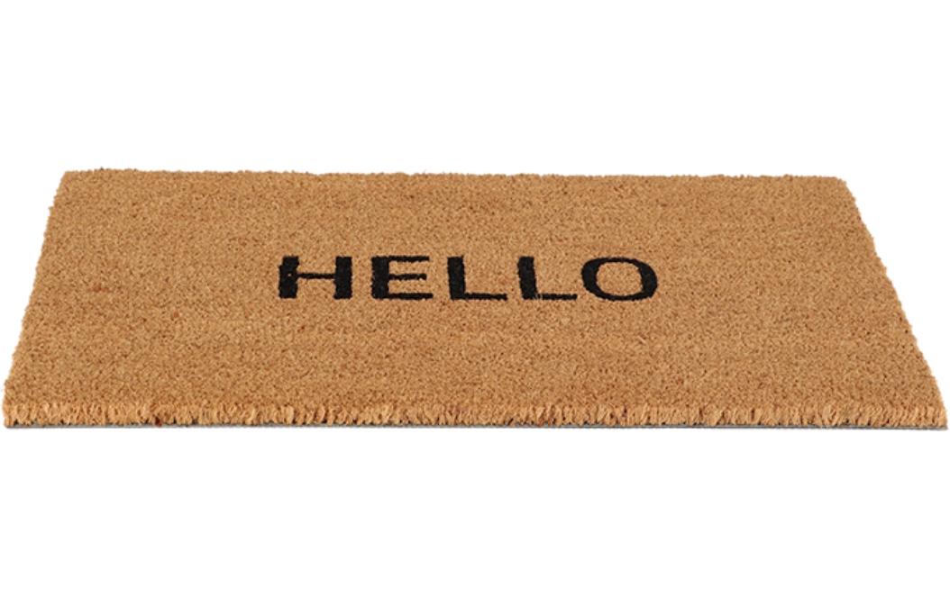 Fussmatte «Hello» 40 cm x 60 cmTürmatte aus Kokosfasern