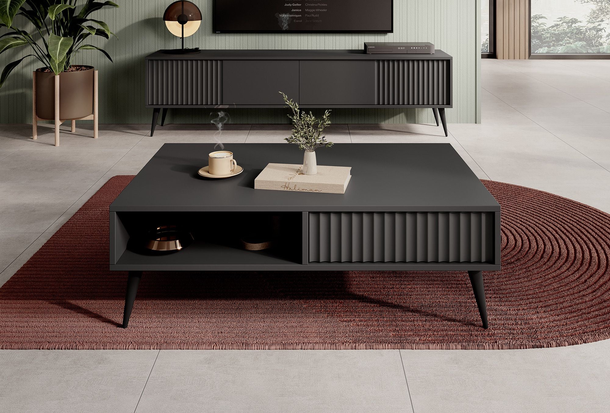 Winq - Salontafel 2 lades - Antraciet