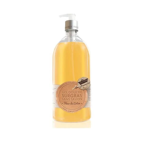 Gel Douche Surgras Sans Savon Fleur de Coton - 1L