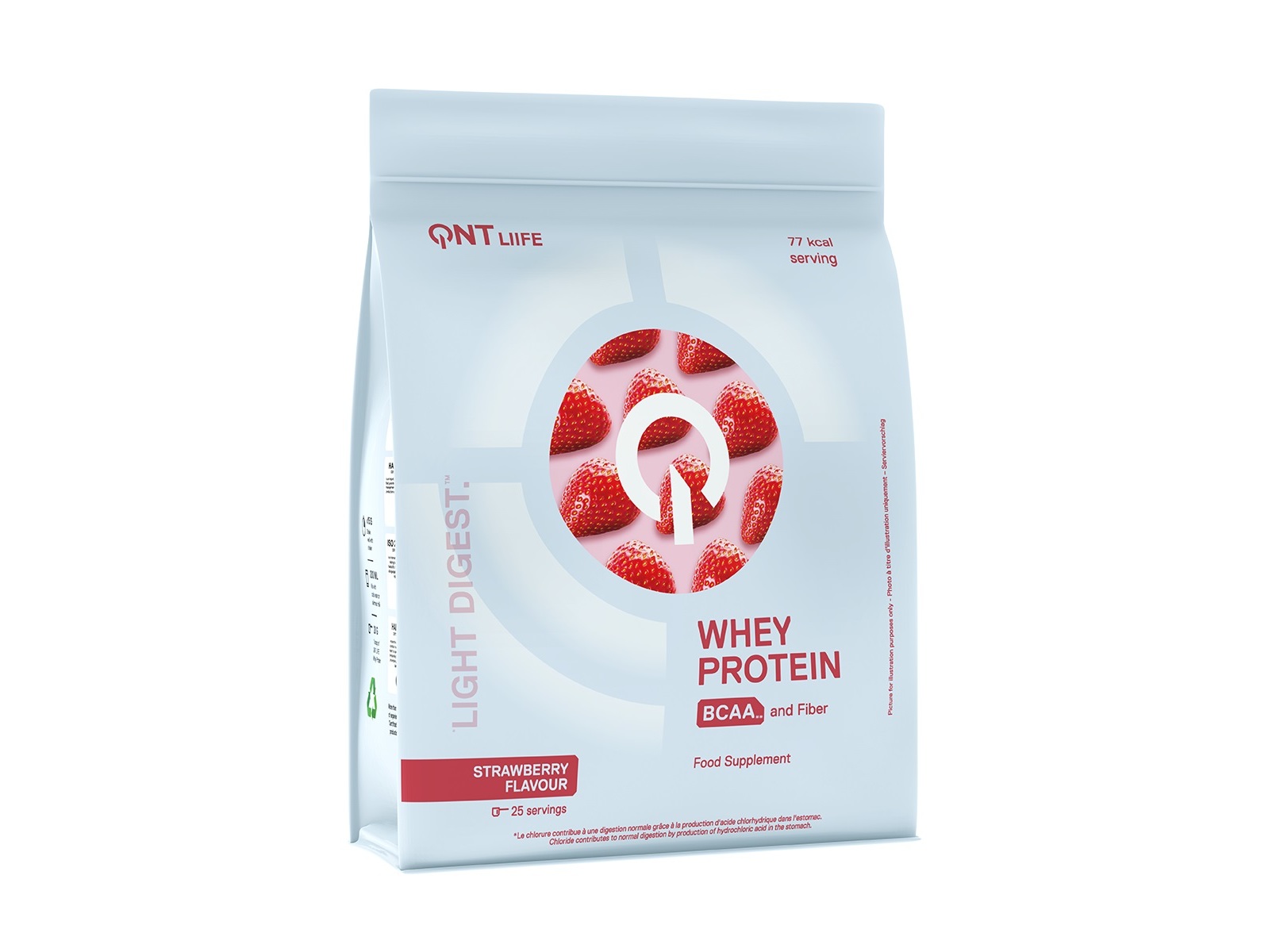 PROTEINA WHEY QNT MORANGO LIGHT DIGEST 500GR