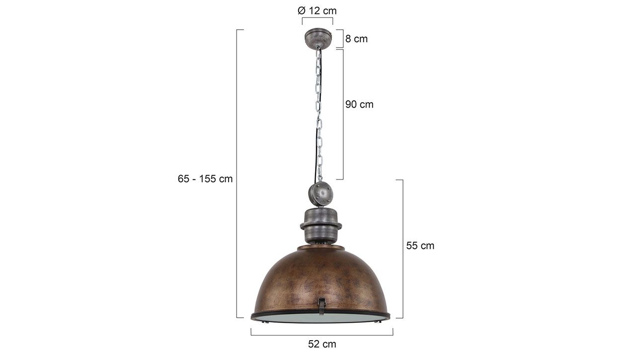 Hanglamp 7834B XXL Bikkel ⌀52  cm