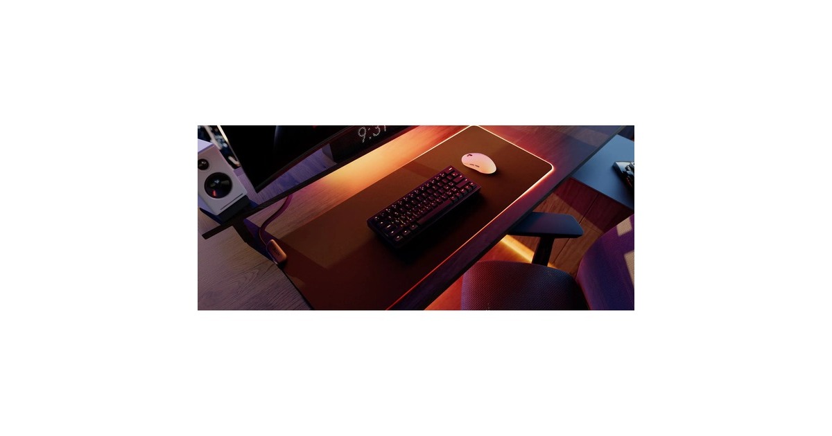 HYTECNVS Intense Play Mat gaming muismat  (Zwart, RGB led, Tweedekans)
