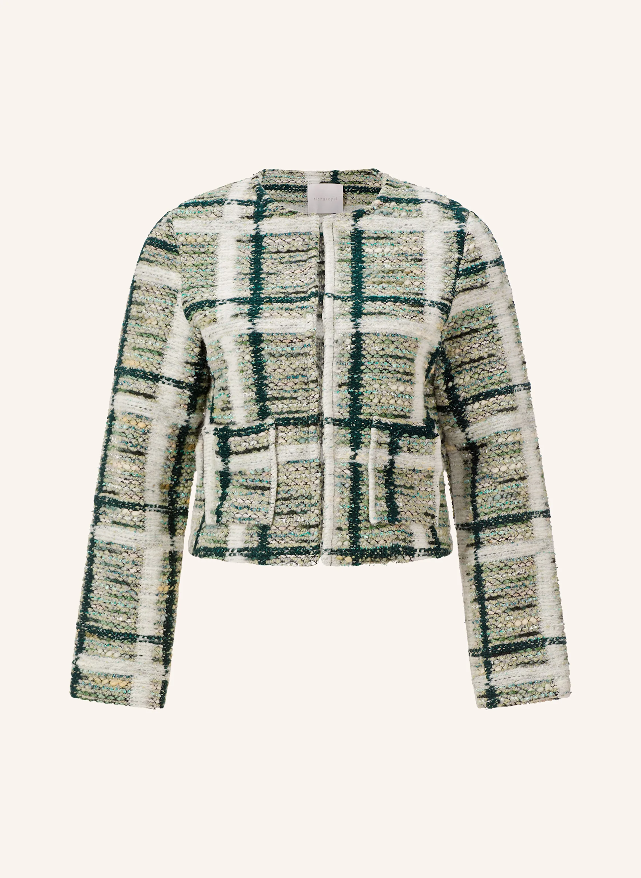 Rich & Royal Kastenjacke aus Bouclé mit Glitzergarn