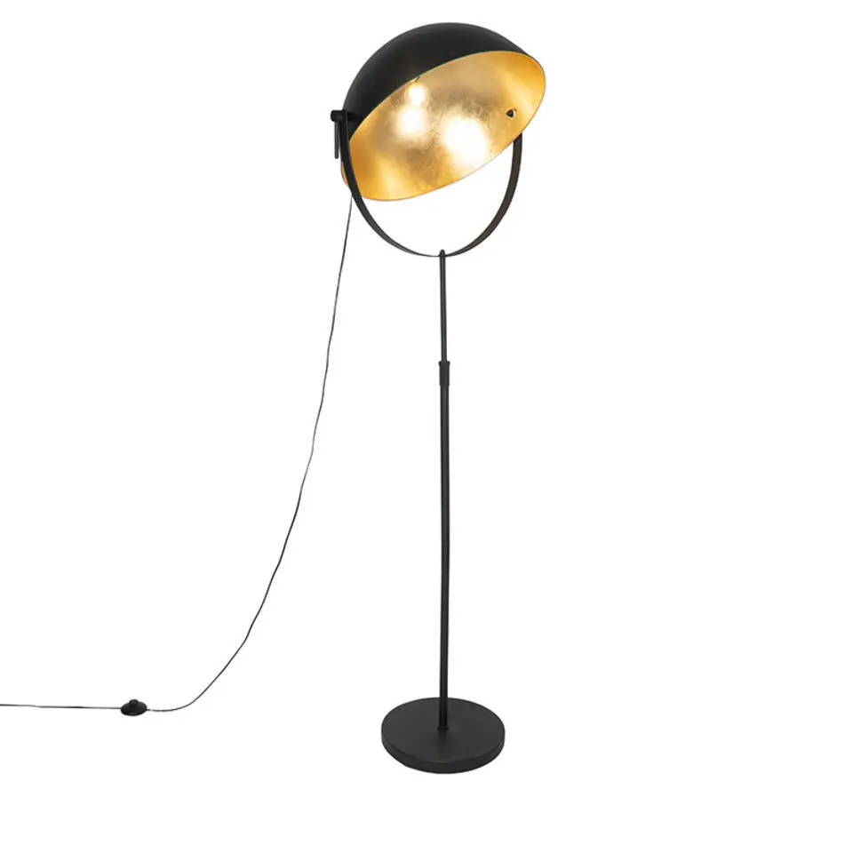 Qazqa vloerlampen magnax zwart e27