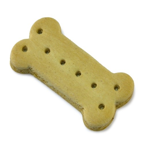 Biscoitos para cães em formato de osso, sabor natural.