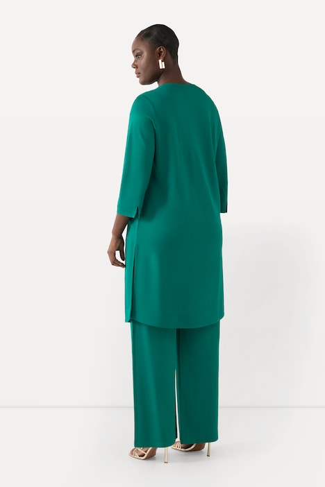 Slinky-Longshirt, Piqué, Tunika-Ausschnitt, 3/4-Arm