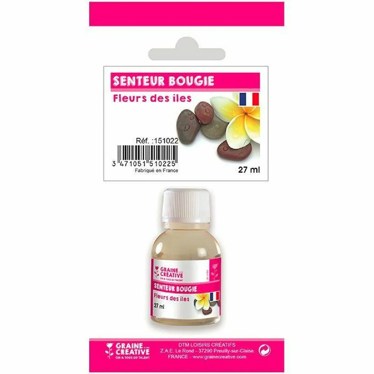 Graines Créatives Parfum Bougie Fleurs des Îles