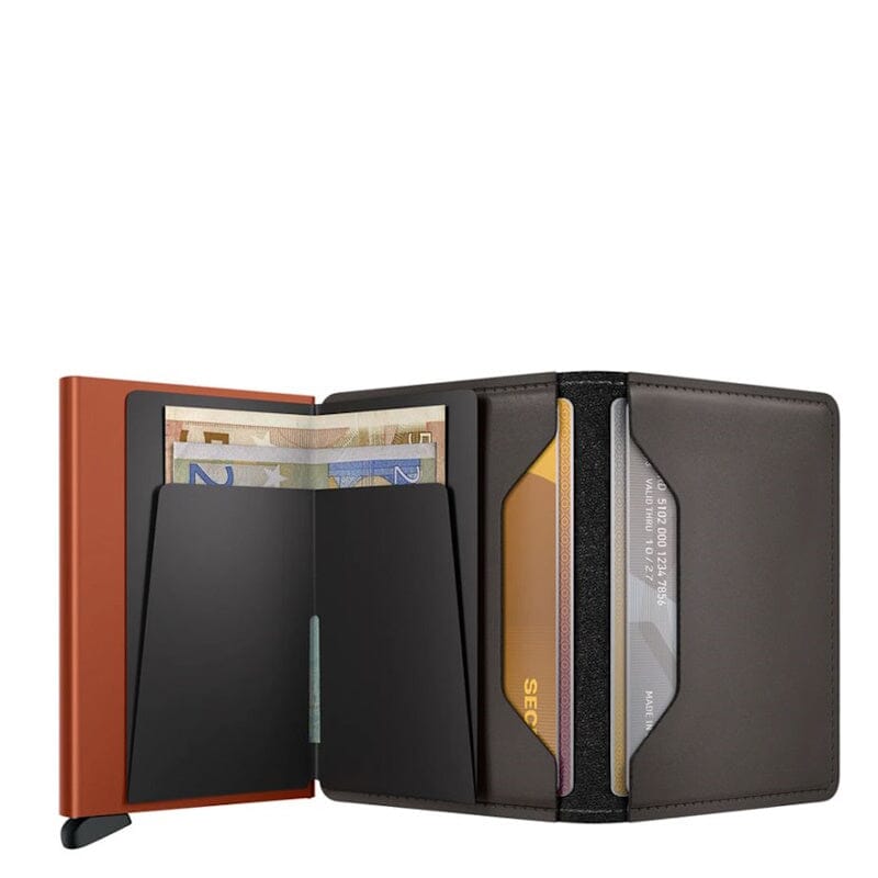Secrid Slim Wallet Matte Truffel & Orange