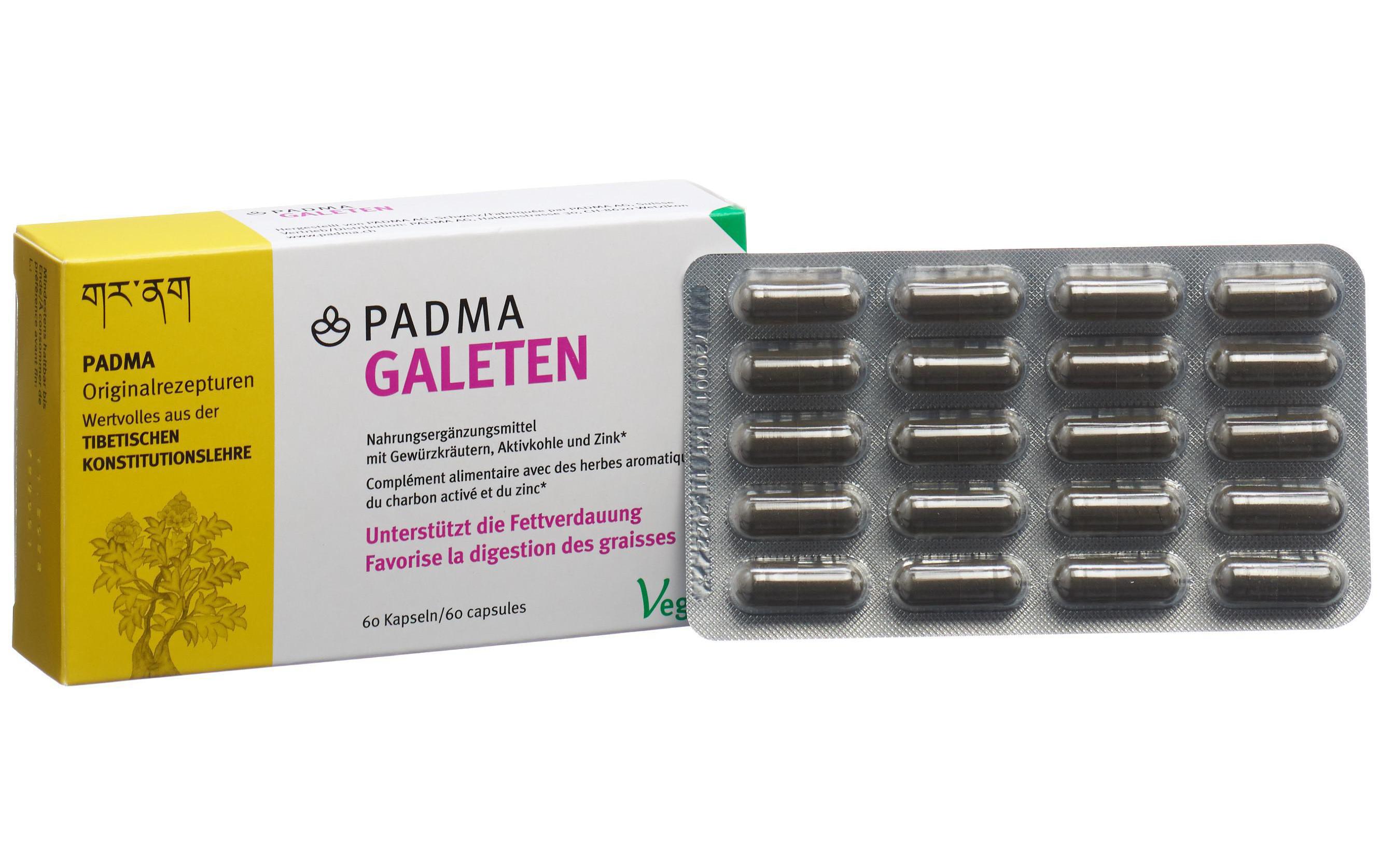 Galeten 60 KapselnVegane Nahrungsergänzung zur Unterstützung der Fettverdauung