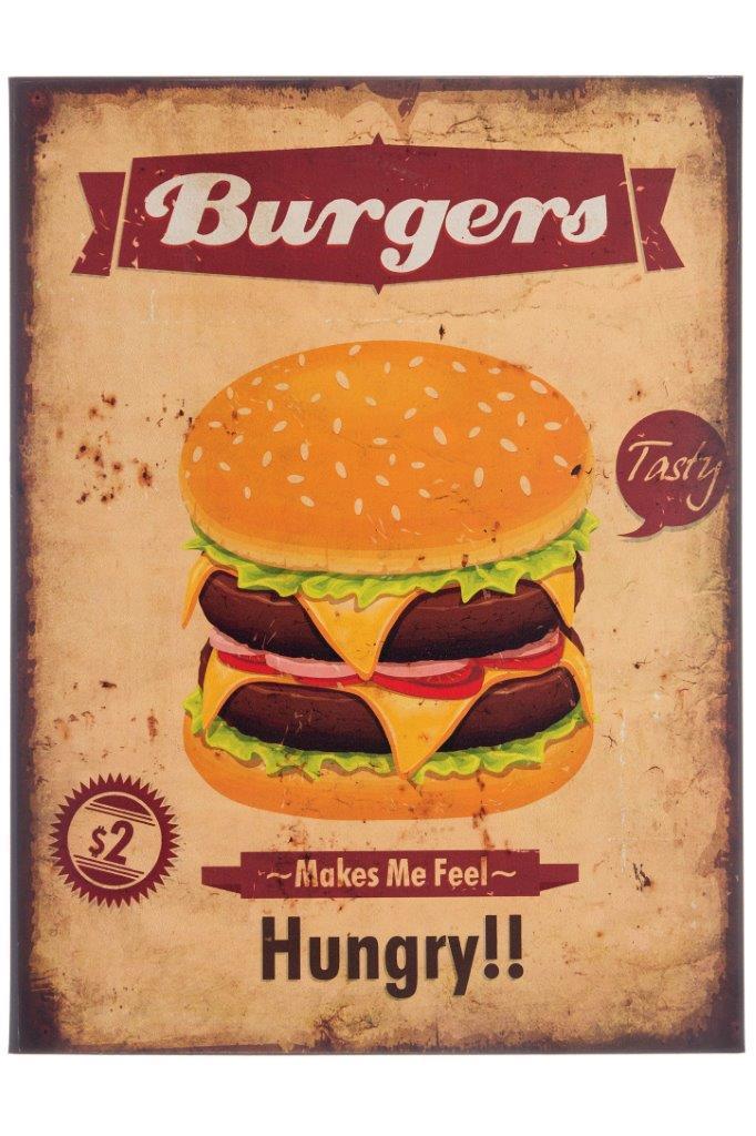 Metallschild - Burgers - 30x40 cm