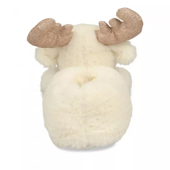 Chaussons peluche renne BLANC MERRY SCOTT
