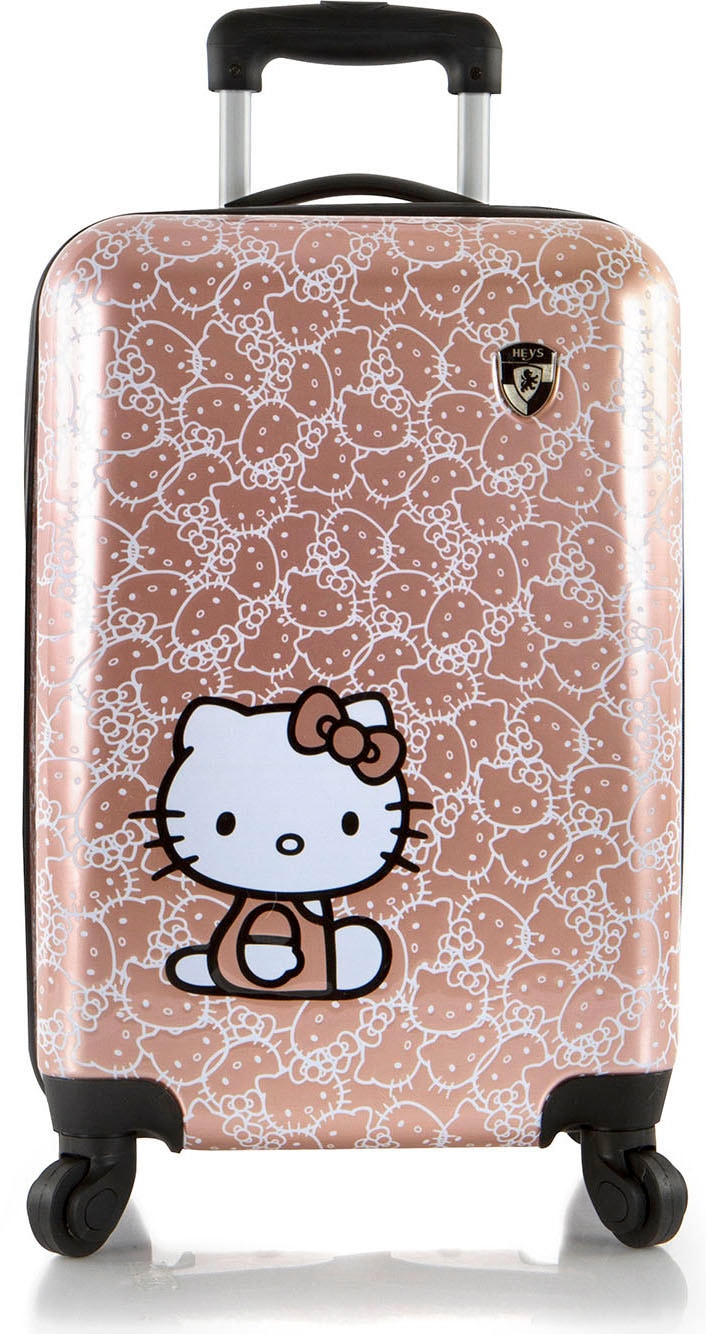 Heys Kinderkoffer »Kinderreiseset Hello Kitty roségold« Set, Kinderkoffer und Kosmetikkoffer,  31,8 l 4 Rollen Heys x Joachim Llambi Kindertrolley Handgepäck-Koffer