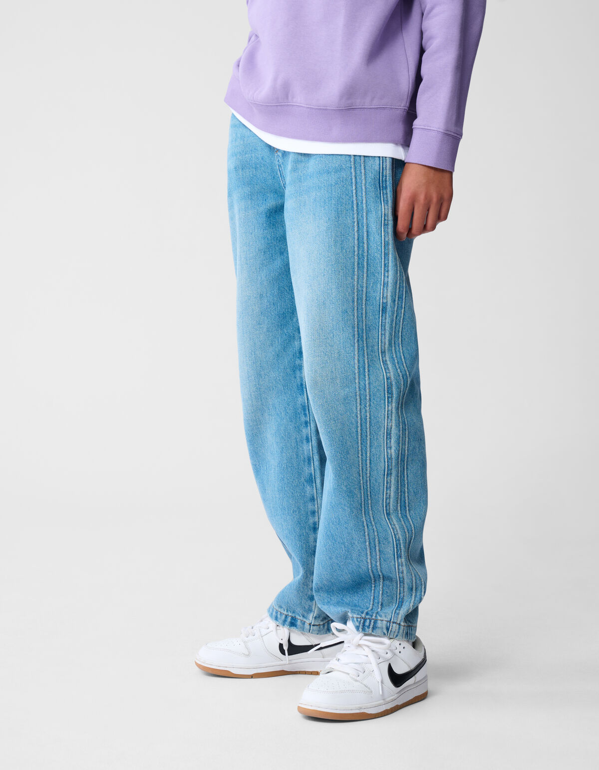 Sporty Baggy Fit Jeans Mediumstone